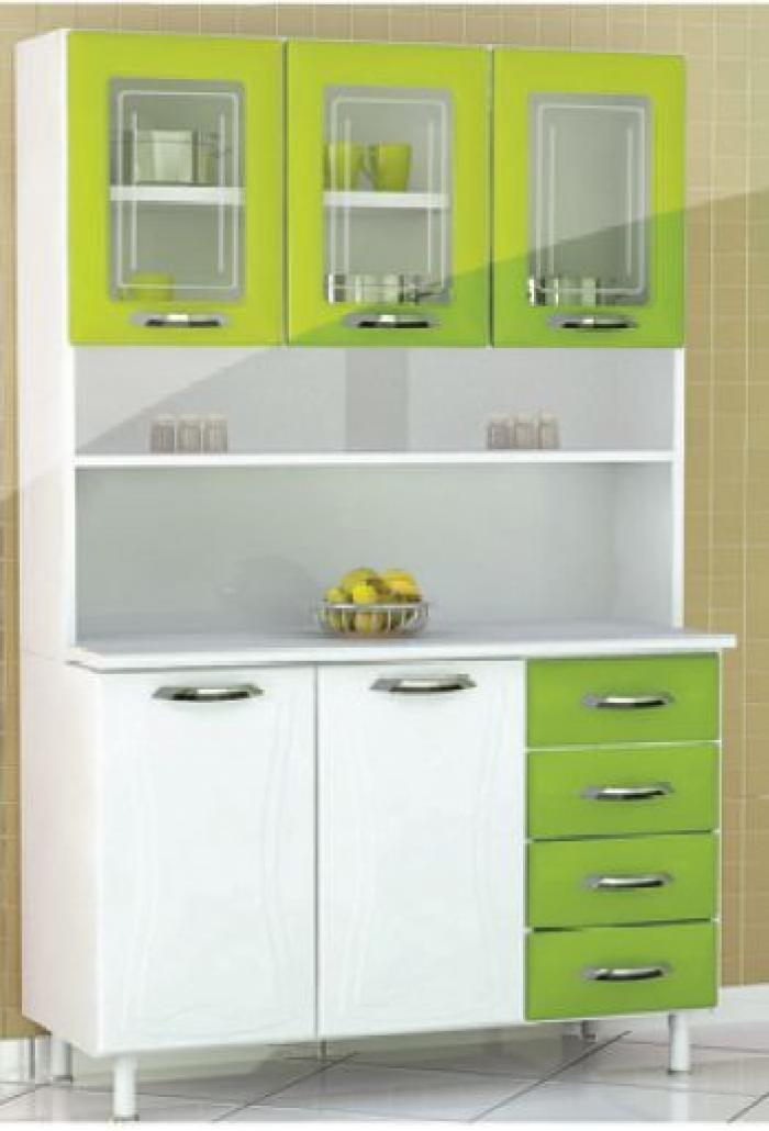 Armário de Cozinha com 6 Portas, 3 Gavetas Lux  - Colormaq
