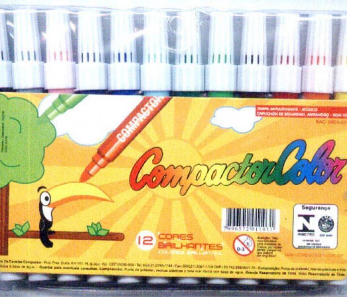 Caneta Compactor Color 12 Cores - Compactor