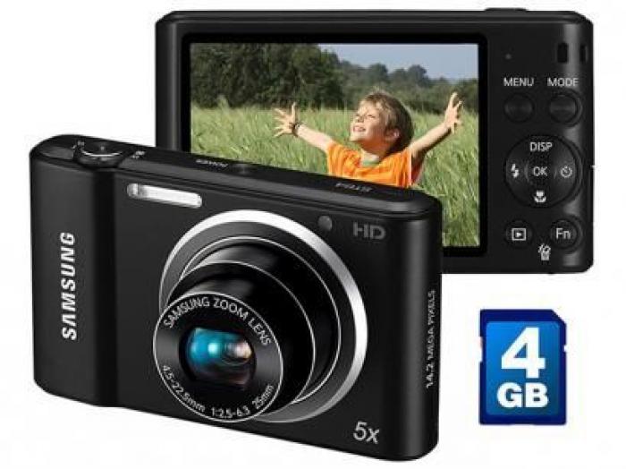 Câmera Digital Samsung EC-ST64 Preta 14.2 Megapixels, 5x Zoom Óptico, LCD de 2.7