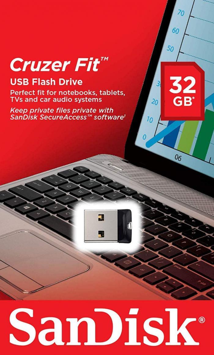 Pen Drive Sandisk 32gb Cruzer Fit Original Usb Flash Drive