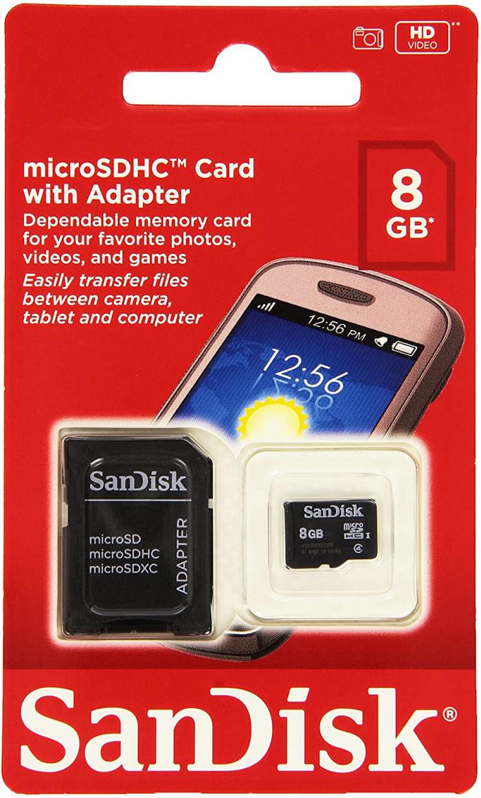 Cartão de Memória 8GB Micro SD - Sandisk